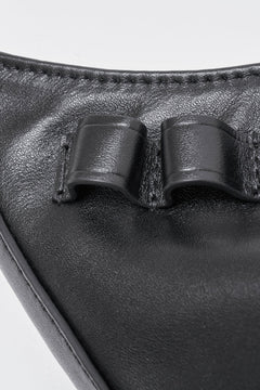 Rover Black Multi - pocket Ruffled Underarm Bag - ANN ANDELMAN