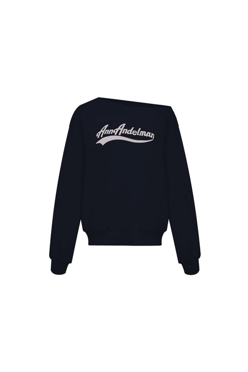 Royal Blue Off - Shoulder Sweatshirt - ANN ANDELMAN