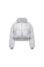 Silver - Gray Short Down Jacket - ANN ANDELMAN