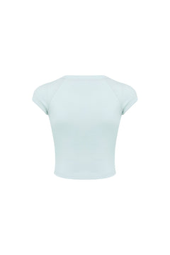 Sky Blue Split - fit Short - sleeved T-shirt - ANN ANDELMAN