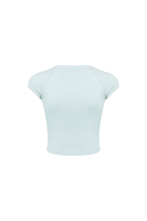 Sky Blue Split - fit Short - sleeved T-shirt - ANN ANDELMAN