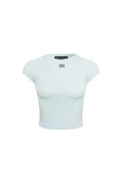 Sky Blue Split - fit Short - sleeved T-shirt - ANN ANDELMAN