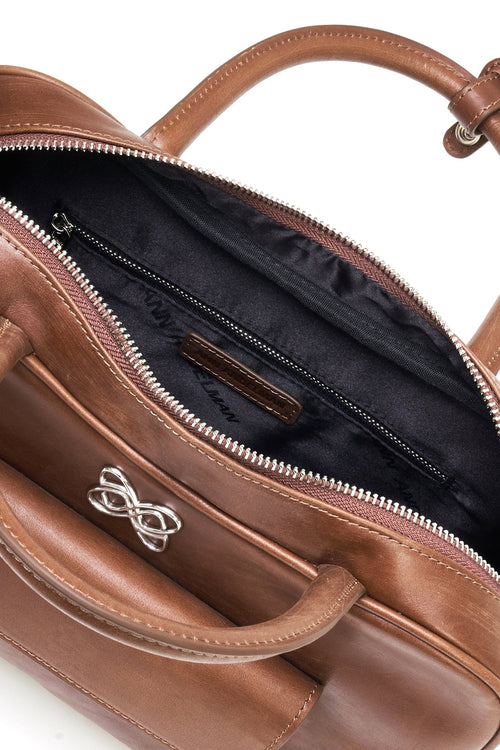 Terra Coffee Crossbody Handbag - ANN ANDELMAN