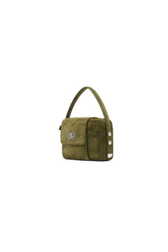 Velora Moss - green Suede Underarm Bag - ANN ANDELMAN