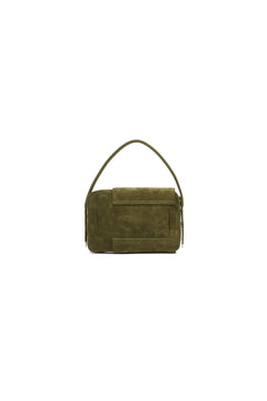Velora Moss - green Suede Underarm Bag - ANN ANDELMAN
