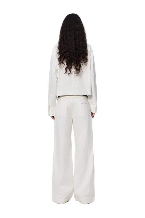 White 520 Embroidered Pocket Shirt - ANN ANDELMAN