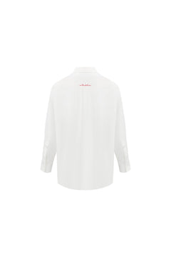 White 520 Embroidered Pocket Shirt - ANN ANDELMAN