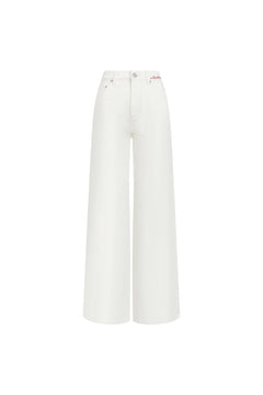 White 520 Embroidered Pockets Jeans - ANN ANDELMAN