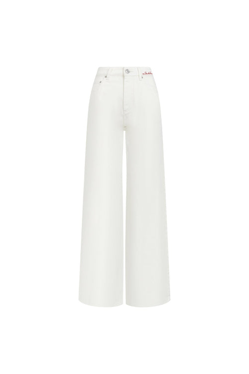 White 520 Embroidered Pockets Jeans - ANN ANDELMAN
