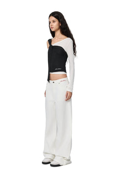 White 520 Embroidered Pockets Jeans - ANN ANDELMAN