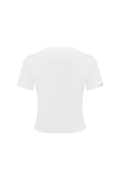 White 520 Pocket Embroidered T-shirt - ANN ANDELMAN