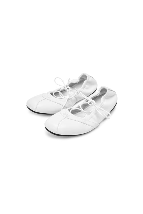 White Ballet-style Flats - ANN ANDELMAN