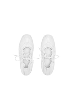White Ballet-style Flats - ANN ANDELMAN
