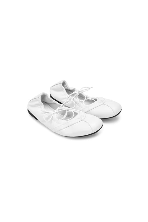 White Ballet-style Flats - ANN ANDELMAN