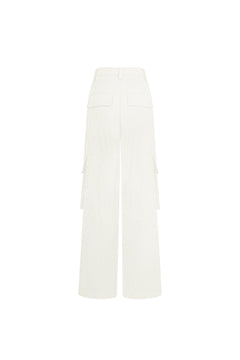 White Cargo Pants - ANN ANDELMAN