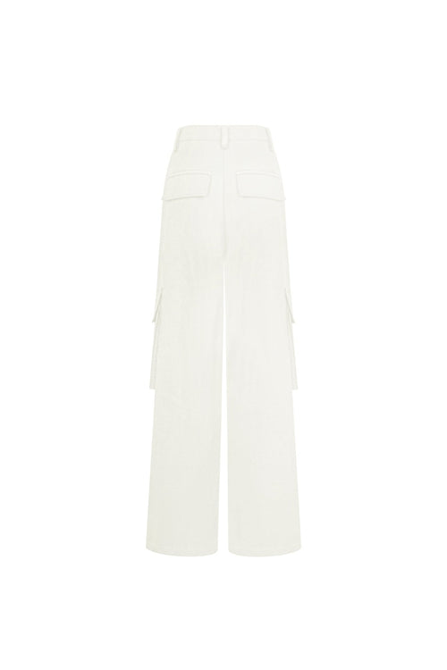 White Cargo Pants - ANN ANDELMAN