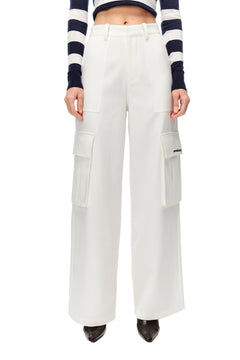 White Cargo Pants - ANN ANDELMAN