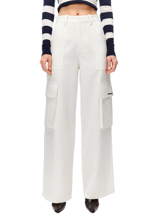 White Cargo Pants - ANN ANDELMAN