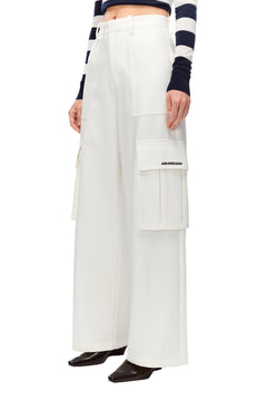 White Cargo Pants - ANN ANDELMAN