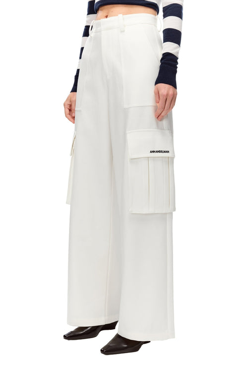 White Cargo Pants - ANN ANDELMAN