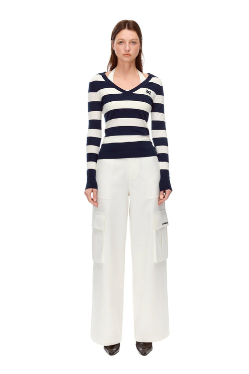 White Cargo Pants - ANN ANDELMAN