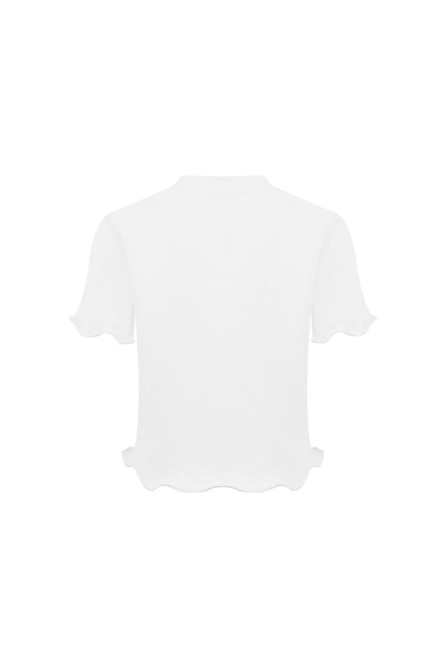 White Casual T-Shirt - ANN ANDELMAN