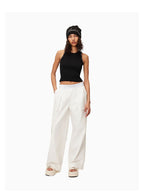 White Casual Utility Trousers - ANN ANDELMAN