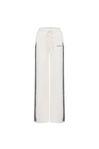 White Color - blocked Striped Wool Trousers - ANN ANDELMAN