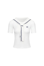 White Contrast Slim Fit T-shirt - ANN ANDELMAN