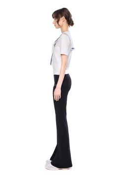 White Contrast Slim Fit T-shirt - ANN ANDELMAN