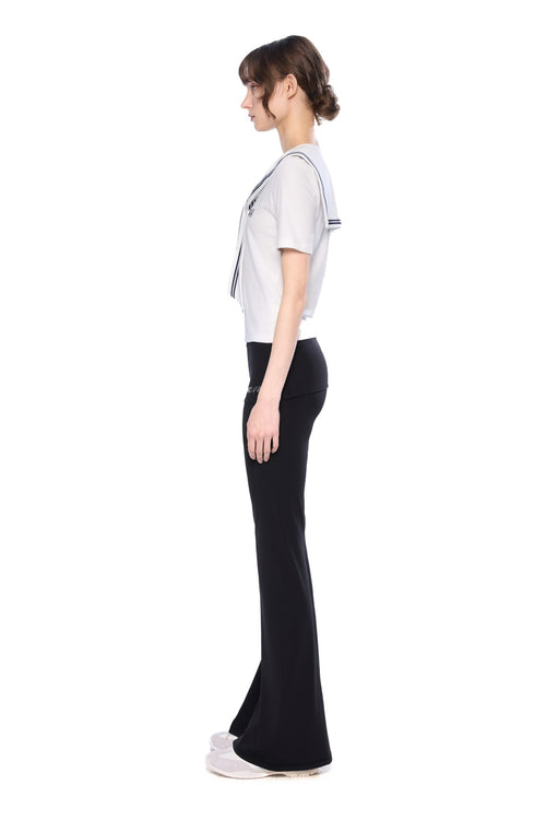 White Contrast Slim Fit T-shirt - ANN ANDELMAN