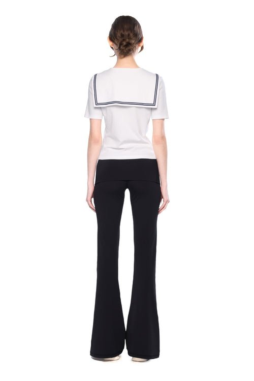 White Contrast Slim Fit T-shirt - ANN ANDELMAN