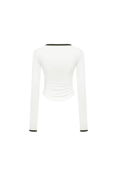 White Envelope Lord Contrast Trim T-shirt - ANN ANDELMAN