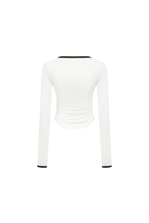 White Envelope Lord Contrast Trim T-shirt - ANN ANDELMAN