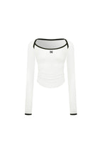 White Envelope Lord Contrast Trim T-shirt - ANN ANDELMAN