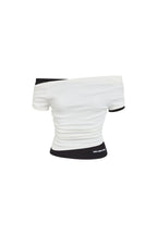 White Faux Two - piece Pleated Short - sleeved T-shirt - ANN ANDELMAN