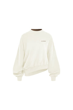 White Faux Two-piece Sweatshirt - ANN ANDELMAN