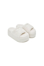 White Fluffy Slippers - ANN ANDELMAN