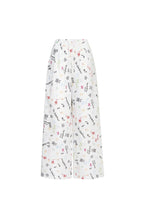 White Graffiti Casual Pants - ANN ANDELMAN