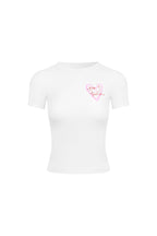 White Graffiti Heart Slim Fit T-Shirt - ANN ANDELMAN