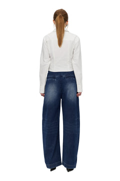 White Knotted Fitted Shirt - ANN ANDELMAN