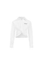 White Knotted Fitted Shirt - ANN ANDELMAN