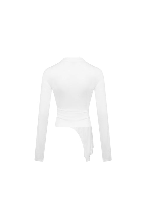 White Knotted Shirt - ANN ANDELMAN