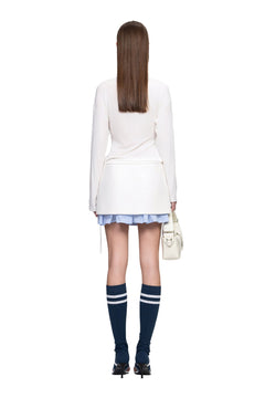 White Knotted Shirt - ANN ANDELMAN