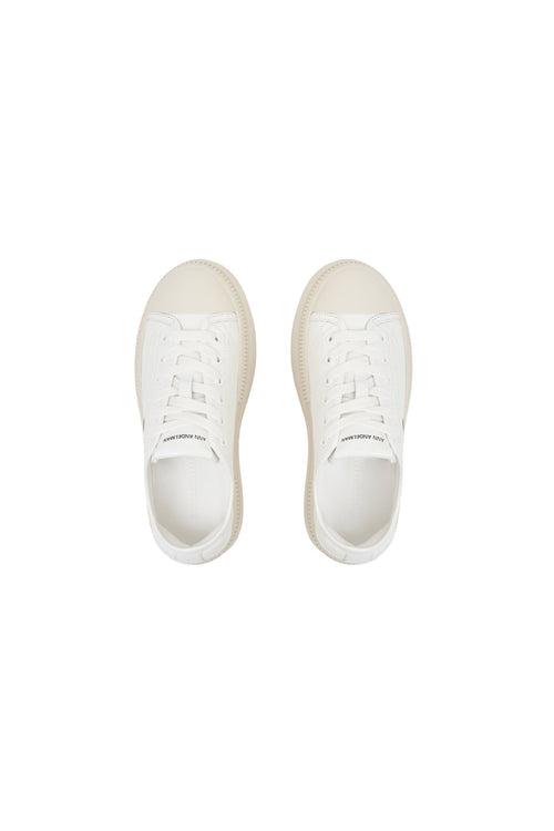 White Leather Platform Shoes - ANN ANDELMAN