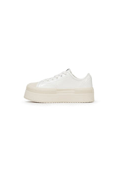 White Leather Platform Shoes - ANN ANDELMAN