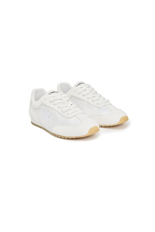 White Minimalist Cortez Shoes - ANN ANDELMAN