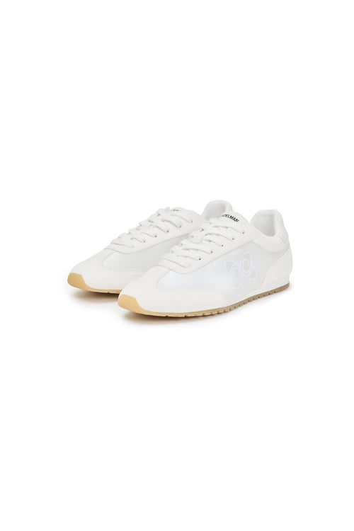 White Minimalist Cortez Shoes - ANN ANDELMAN