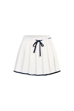 White Patchwork Knit Midi Skirt - ANN ANDELMAN