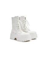 White Platform Martin Boots - ANN ANDELMAN